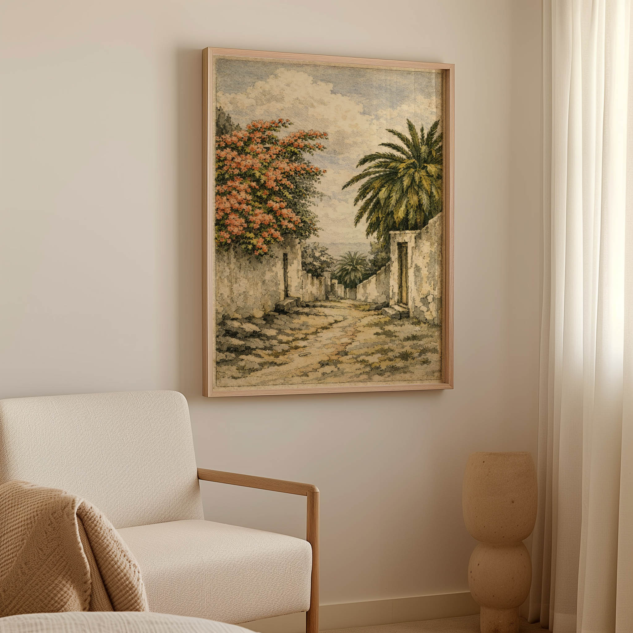 Camino Canario, Buganvilla y Palmera