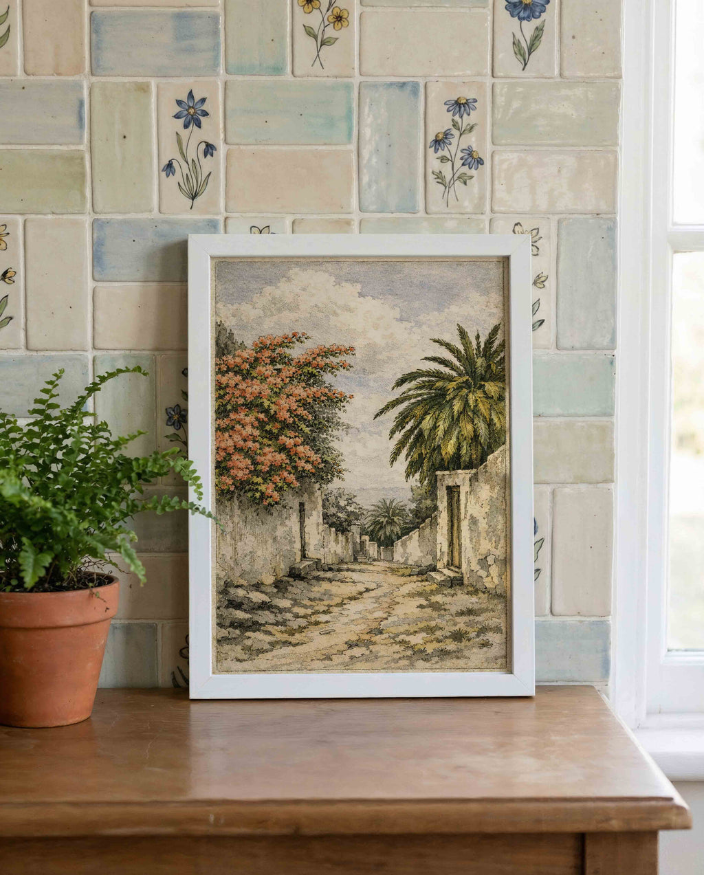 Camino Canario, Buganvilla y Palmera