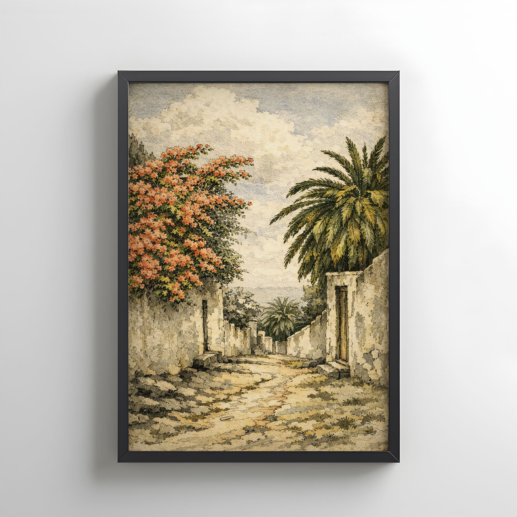 Camino Canario, Buganvilla y Palmera