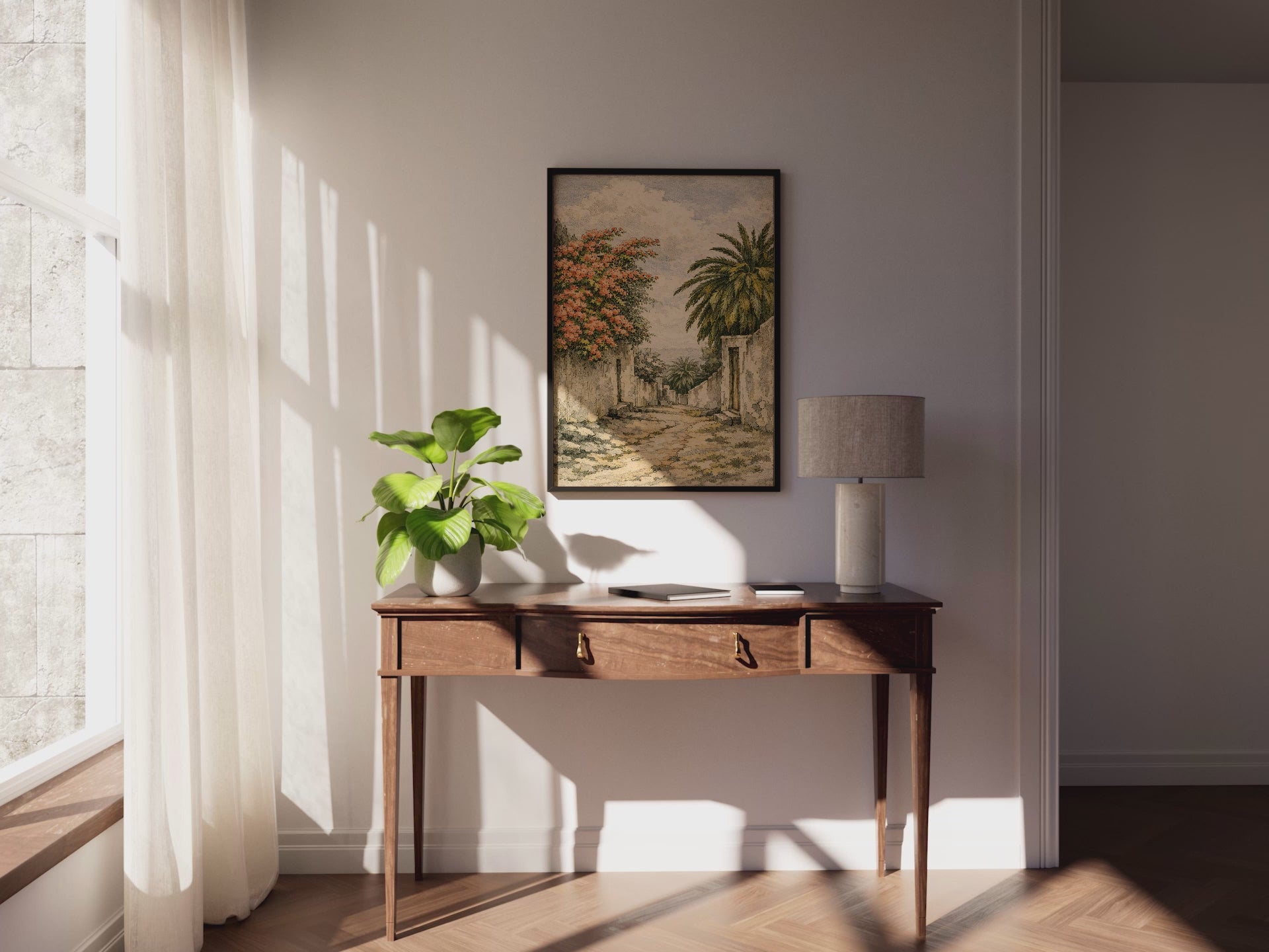 Camino Canario, Buganvilla y Palmera